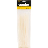 Abraçadeira de nylon 200x4,8mm branca com 20 peças Vonder