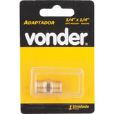 Adaptador niple 1/4x1/4" npt latão macho/macho Vonder