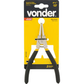 Alicate p/ anéis 6.1/2" 165mm ext curvo vanádio plast Vonder