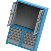 Armário com 10 Gavetas Painel perfurado e Visor de acrílico ARM010A CMB