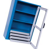 Armário com 2 Prateleiras 4 Gavetas e Visor de acrílico ARM028A CMB