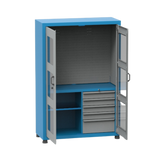 Armário com 1 Prateleiras fixa 5 Gavetas 1 Painel perfurado e Visor de acrílico ARM009A CMB