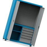 Armário com 2 Prateleiras reguláveis 5 Gavetas e Painel perfurado ARM004 CMB