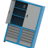 Armário com 2 Prateleiras reguláveis e 10 gavetas ARM003 CMB