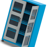 Armário com 3 Prateleiras porta cone ISO30 porta visor de acrilico para 108 pecas ARM051A CMB