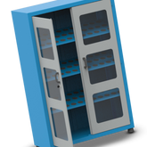 Armário com 3 Prateleiras porta cone ISO40 porta visor de acrilico para 90 pecas ARM053A CMB