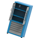 Armário Médio com 2 Prateleiras reguláveis 6 Gavetas M e Visor de acrílico ARM021A CMB