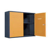 Armário Aéreo 1 Prateleira Ábile Cinza e Laranja Presto