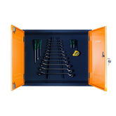 Armário Aéreo Chave Combinada Ábile Cinza e Laranja Presto