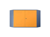 Armário Aéreo De Canto Ábile Cinza e Laranja Presto