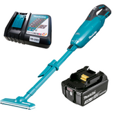 Aspirador de Pó 500ML Sem Fio 18V Com Bateria Carregador Mangueira Bolsa Bicos DCL282FRF Makita