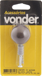 Batente plástico para porta marrom com bucha 8mm - Vonder