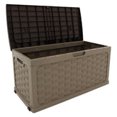 Baú Plastico Rattan Marrom 335 Litros Bel Lazer