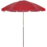 Guarda Sol 2,20m em Bagum Guararapi Vermelho Bel