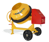 Betoneira 400L Rental Com Motor Gasolina Honda 5,5Hp Gx160 Com Roda Maciça Menegotti