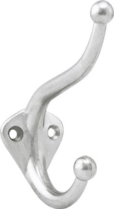 Cabide duplo grande metálico niquelado - Nove54