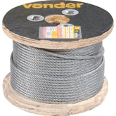Cabo de Aço Galvanizado AF 9,5mm 3/8" 6X7 com 100m - Vonder