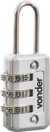 Cadeado com segredo 20mm cinza 3 combinações - Vonder