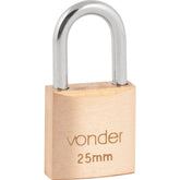 Cadeado de Latão 25mm Encartelado Vonder