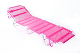 Cadeira espreguiçadeira em alumínio rosa - Bel Lazer