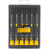 Chave Fenda/Phillips Precisao 6 peças - Vonder