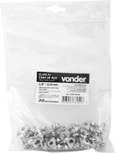 Clips p/ Cabo de Aço 1/8''3,18 mm Cartela c/ 30 peças Vonder