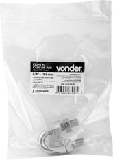 Clips p/ Cabo de Aço 5/8''15,90 mm Cartela c/ 1 peça Vonder