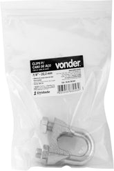 Clips p/ Cabo de Aço 7/8''22,20 mm Cartela c/ 1 peça Vonder