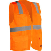 Colete Refletivo Bolso Laranja Ziper Cv109 Vonder