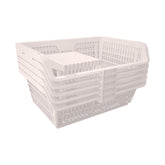 Conjunto 5 Cesto Expositor Medio Empilhável Branco Presto