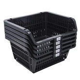 Conjunto 5 Cestos Expositor Empilhável Preto Presto