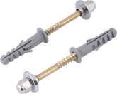 Conjunto Fixação Para Sanitário Parafuso Latão Polido Bucha