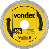 Disco diamantado 110mm contínuo furo 20mm dd100 - Vonder