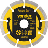 Disco Diamantado 110mm Segmentado Furo 20mm Com 3 Peças - Vo