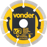 Disco diamantado 110mm segmentado furo 20mm v3 Vonder