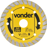 Disco diamantado 110mm turbo furo 20mm dd200 - Vonder