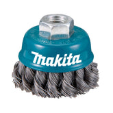 Escova Aço Copo 75 mm M14 Fio Trançado Cx Pap Makita