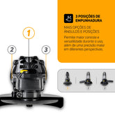 Esmerilhadeira Angular 5” WAP WF ES01 com Empunhadura Auxiliar E Grade Anti-Poeira 127V