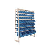 Estante Gaveteiro com 49 Gavetas Mistas Azul e bege Presto