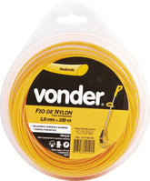 Fio Nylon 1,8mmx100m Redondo Roçadeiras E Aparadores Vonder