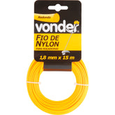 Fio Nylon 1,8mmx15m Redondo Roçadeiras E Aparadores Vonder