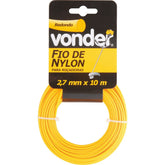 Fio Nylon 2,4mmx10m Redondo Roçadeiras E Aparadores Vonder