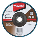 Flap Disco 180 mm Grão Z60 Makita