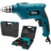 Furadeira 3/8'' Philco PFU01MF Force 650W com Maleta e Acessórios 220V
