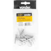 Gancho 3,3x60mm com Bucha de Nylon 6mm G-6 6 Peças Vonder