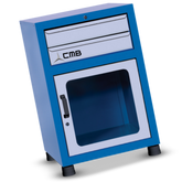 Gaveteiro modular pequeno com 1 Porta visor de acrilico e 2 Gavetas GAV616A CMB