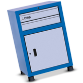 Gaveteiro modular pequeno com 1 Porta e 2 Gavetas GAV612 CMB