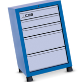 Gaveteiro modular pequeno com 5 Gavetas GAV605 CMB