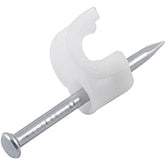 Grampo Fixa-Fio Coaxial 4 Prego 1,8x25 Branco 20 pçs Vonder