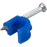 Grampo Fixa-Fio Coaxial 6 c/ Prego 2,5x25 Azul 20 pçs Vonder